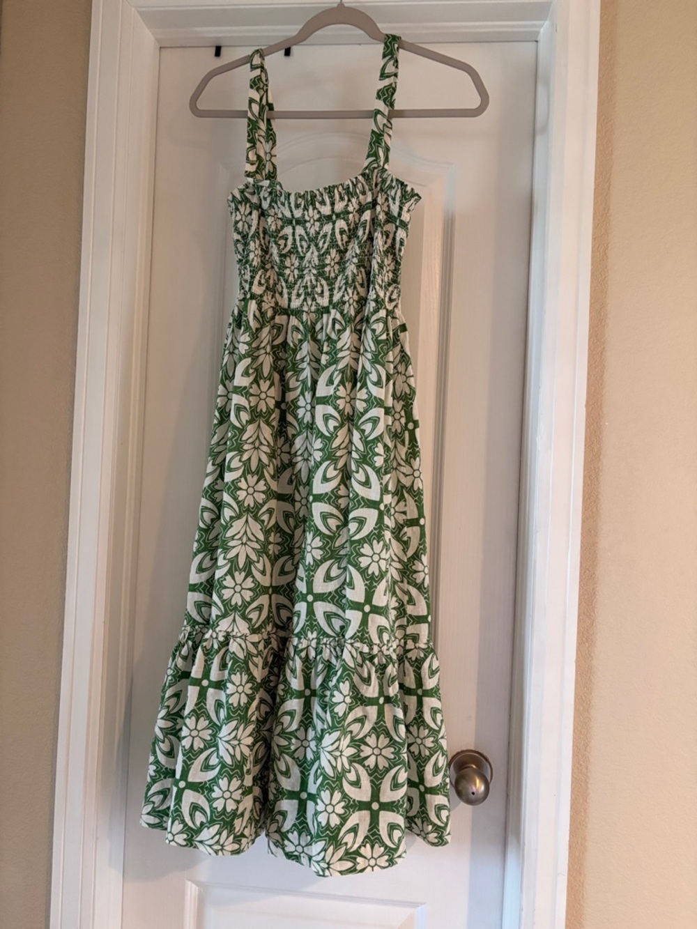 Velvet Heart Green and White Floral Dress